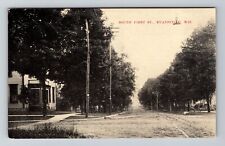 Evansville WI-Wisconsin, South First St, c1914 Vintage Souvenir Postcard picture
