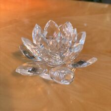 Shannon Designs of Ireland Handmade Crystal Lotus Candle Holder Excellent Unused picture
