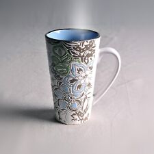 Large Coffee Cup Flower Coffee Mug Ceramic stoneware coffee Handmade Mug Painted picture