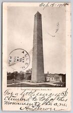 Boston MA Charlestown Bunker Hill Historic Monument UDB Cancel WOB WOF Postcard picture