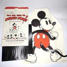 Vtg Hallmark PIN THE TAIL on MICKEY MOUSE Party Game Poster Birthday Fun 2V picture