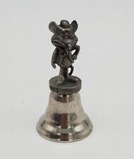1983 Chuck E Cheese Pizza Time Theatre Silver Colored & Pewter Mouse Bell 2