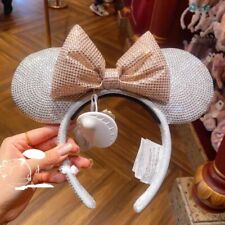 Authentic Disney Crystal Minnie Mouse Silver Ear Headband Shanghai Disneyland picture
