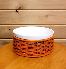 Ovenproof Bakeware Dish In Orange Wicker Serving Bowl picture