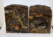 Agate Bookends Black, Brown, Amber, Smoke 12 Lb from North Carolina Handmade picture