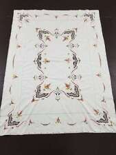 Vintage Hand Embroidered Tablecloth Exquisite Antique Linen 159x122cm picture