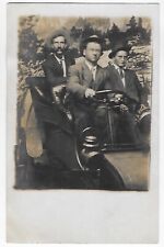 Postcard RPPC c1904-1918 Three Young Thugs in an Old Motor Car, Real Photo — C14 picture