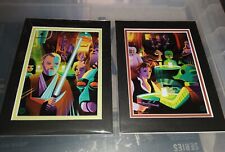 Disney Star Wars Cantina Greedo Han Solo Obi Jeff Granito Print 6x8 Set of 2 picture