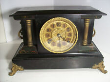 ANTIQUE SESSIONS MANTLE CLOCK, 8 Day, Cathedral Gong Strikes On The Hour, AS IS picture