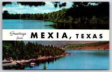 Mexia TX Banner Postcard Dual View Vintage Post Card picture