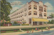 c1940s Waves Hotel Miami Beach Florida Art Deco solarium swimmers linen E153 picture
