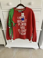RARE Christmas Sweater Sweatshirt Roald Dahl THE ENORMOUS CROCODILE Unisex XL picture