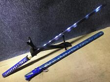 Japanese Burū Blue Acid Dye T10 Clay Tempered Japanese Ninjato Chokuto Sword picture
