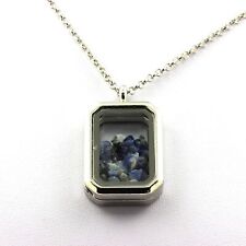 Necklace Benitoite Raw Model Rectangle IN Hex Cut picture