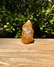 Natural 5 in. Golden Healer Quartz Carved Crystal, Very Good Condition picture
