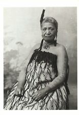 Tattooed Maori Woman New Zealand The Amsterdam Tattoo Museum Vintage Postcard picture