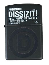 Dissizit Los Angeles Black Registered D Zippo Lighter 2011 Slick New in Box picture