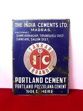Portland Pozzolana Cement Original Vintage Advt Tin Enamel Porcelain Sign Board  picture