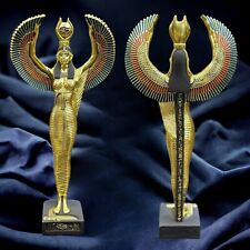 Stunning Ancient Egyptian Goddess Isis Winged Statue |Solid Stone & Gold Leaf BC picture