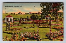 Allentown PA-Pennsylvania, Rose Gardens, Gazebo, Vintage c1944 Postcard picture