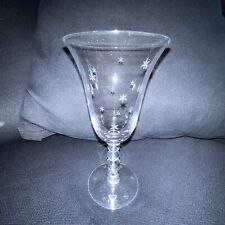 Vintage Imperial Glass CANDLEWICK STARLIGHT Etched STAR LIGHT Glass Goblet 7.25” picture