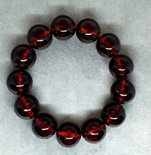 Cherry/Dark Red Baltic Amber Bracelet-12 mm Bead-25 Gram-Free US Post picture