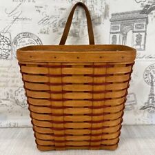 Longaberger 1994 Tall Key Mail Basket w/Red Accent Weave, Wall Hanger, Protector picture