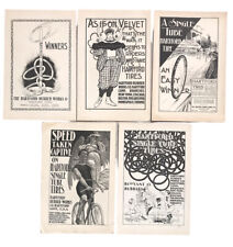 Lot of 5 1897 Hartford Rubber Works Bicycle Tires Original Print Advertisements picture