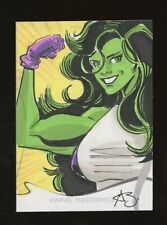 2022 Skybox Marvel Masterpieces She-Hulk Sketch Card By Greg Kirkpatrick 1/1 picture