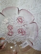 Mikasa Rosella 12 3/4” Flower Round Server Platter Glass Ruffled Edge Gorgeous picture