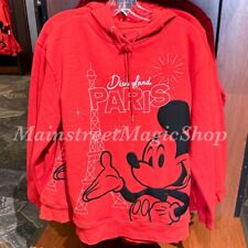 2024 Disneyland Paris Eiffel Tower Mickey Pullover Hoodie Size S NWT picture