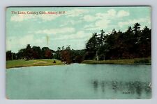 Albany NY-New York, Scenic View Country Club, the Lake, Vintage Postcard picture