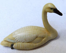 ANRI ITALY CARVED WHISTLING SWAN SMALL FIGURINE picture