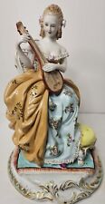 Sorelle Lady Victorian Fine Playing Mandolin Porcelain Figurine 13