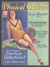 Physical Culture 6/1934-Swimsuit girl cover by Walter Ratterman-
