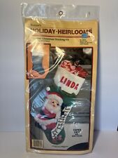 Holiday Heirlooms Glueable Christmas Socking Kit #90318 1984 Rennoc Corporation picture