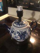 vintage chinoiserie table lamp Tea Pot Blue & White picture