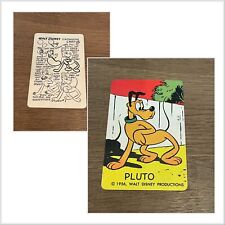 VINTAGE 1956 WALT DISNEY PLUTO CARTOONING CARD EXTREMELY RARE DISNEY CARD picture