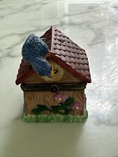 vintage porcelain bird trinket box picture