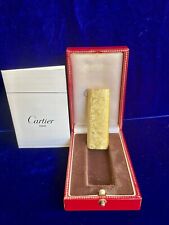 Rare Cartier Lighter Gold Brushed Mint Condition Full Works 1 Year Warranty Box picture