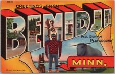 BEMIDJI, Minnesota Large Letter Postcard 