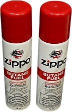 Zippo Butane Fuel, Authentic 75ml. In Each Can x2 (Two) Cans **Free Shipping** picture