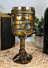 Ebros Victorian Industrial Sci Fi Geared Steampunk Drinkware Wine Chalice Cup picture