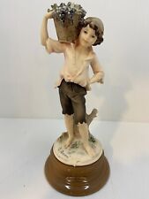 Florence Giuseppe Armani Capodimonte Italy Country Boy with Grapes 128C picture