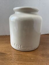 Vintage LAB Lagny French Mustard Stoneware Crock Jar French Glaze drips picture