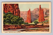 Canyon De Chelly AZ-Arizona, Scenic View, Antique, Vintage c1941 Postcard picture