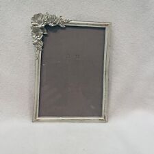 Vintage White And Gold Photo Frame With Flowers Nicole Miller 5”x7” picture