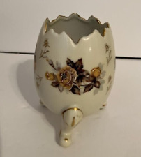 napco ware 3 footed cracked egg, porcelain vase picture