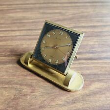 Elma Desk Clock Brass Alexa Novelty Corp Germany US Zone - Not Working - Vintage picture