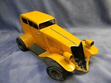 1/10 SCALE 1930'S FORD 2DR COUPE YELLOW HAND-MADE CUSTOM STEEL CAR FOLK ART picture